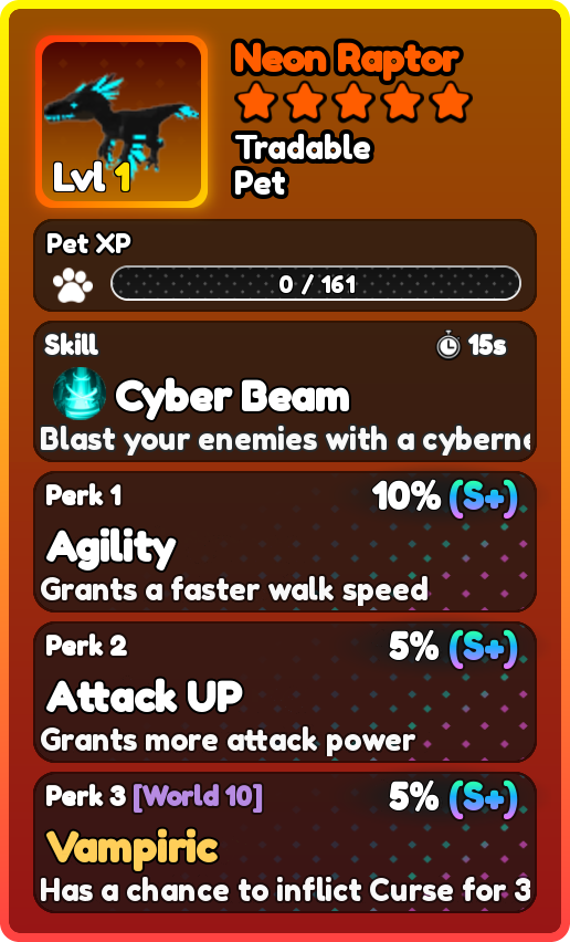Neon Raptor pet